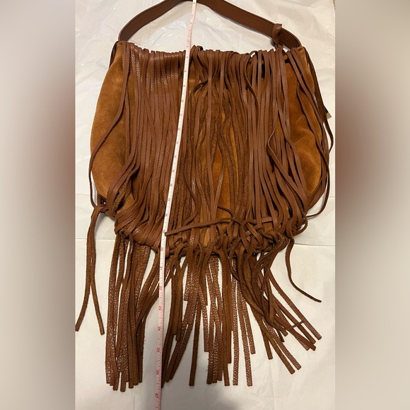 Vince Camuto Irene Fringe Hazelnut/Brown Leather Hobo - Picture 9 of 9